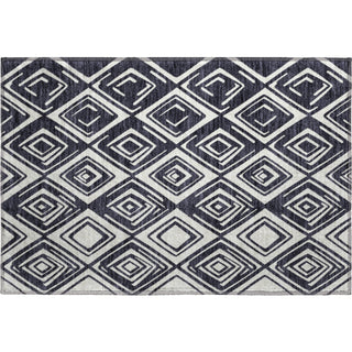 Piper Looms Mayfield Diamonds AMF862 Black Machine Washable Area Rug Scatter Main Image