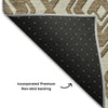 Piper Looms Mayfield Diamonds AMF862 Brown Machine Washable Area Rug Backing Image