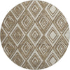 Piper Looms Mayfield Diamonds AMF862 Brown Machine Washable Area Rug Round Main Image