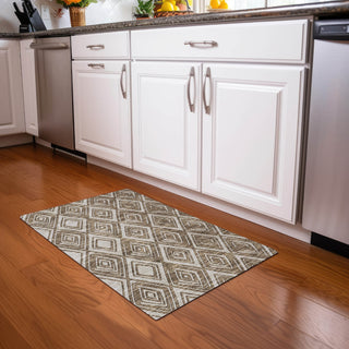 Piper Looms Mayfield Diamonds AMF862 Brown Machine Washable Area Rug Scatter Lifestyle Image Feature
