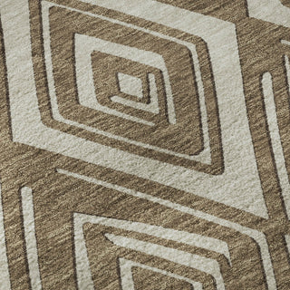 Piper Looms Mayfield Diamonds AMF862 Brown Machine Washable Area Rug Swatch Image