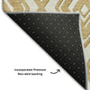 Piper Looms Mayfield Diamonds AMF862 Gold Machine Washable Area Rug Backing Image