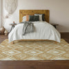 Piper Looms Mayfield Diamonds AMF862 Gold Machine Washable Area Rug Lifestyle Image Feature