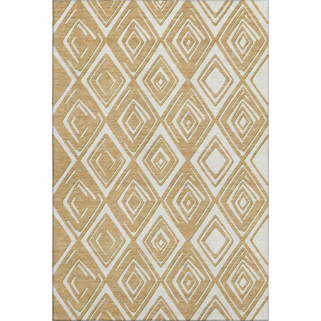 Piper Looms Mayfield Diamonds AMF862 Gold Machine Washable Area Rug main image