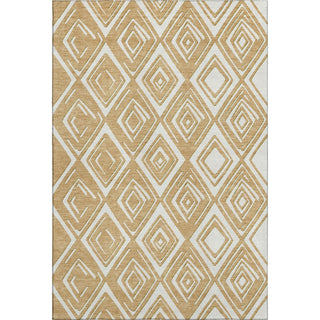 Piper Looms Mayfield Diamonds AMF862 Gold Machine Washable Area Rug main image
