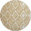 Piper Looms Mayfield Diamonds AMF862 Gold Machine Washable Area Rug Round Main Image