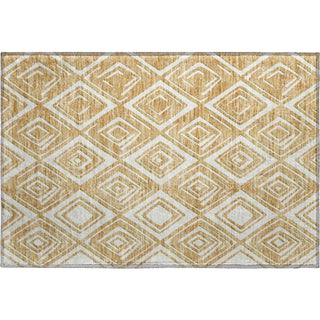 Piper Looms Mayfield Diamonds AMF862 Gold Machine Washable Area Rug Scatter Main Image