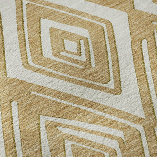 Piper Looms Mayfield Diamonds AMF862 Gold Machine Washable Area Rug Swatch Image