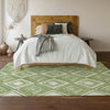 Piper Looms Mayfield Diamonds AMF862 Green Machine Washable Area Rug Lifestyle Image Feature