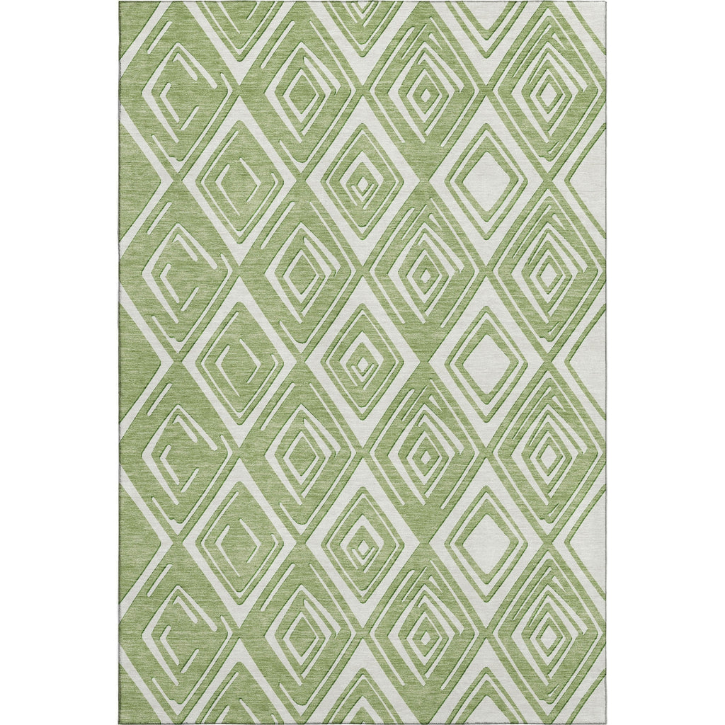 Piper Looms Mayfield Diamonds AMF862 Green Machine Washable Area Rug main image