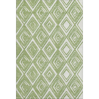 Piper Looms Mayfield Diamonds AMF862 Green Machine Washable Area Rug main image