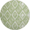 Piper Looms Mayfield Diamonds AMF862 Green Machine Washable Area Rug Round Main Image