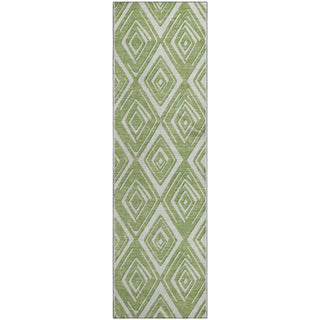 Piper Looms Mayfield Diamonds AMF862 Green Machine Washable Area Rug Runner Main Image