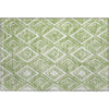 Piper Looms Mayfield Diamonds AMF862 Green Machine Washable Area Rug Scatter Main Image
