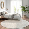 Piper Looms Mayfield Diamonds AMF862 Ivory Machine Washable Area Rug Round Lifestyle Image Feature