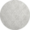 Piper Looms Mayfield Diamonds AMF862 Ivory Machine Washable Area Rug Round Main Image