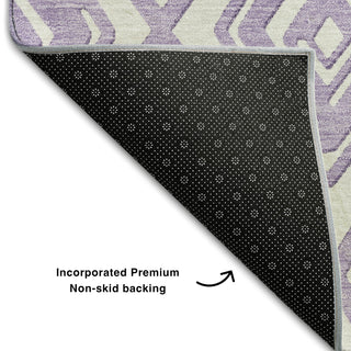 Piper Looms Mayfield Diamonds AMF862 Lavender Machine Washable Area Rug Backing Image