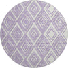 Piper Looms Mayfield Diamonds AMF862 Lavender Machine Washable Area Rug Round Main Image