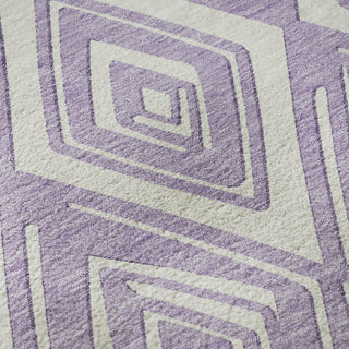 Piper Looms Mayfield Diamonds AMF862 Lavender Machine Washable Area Rug Swatch Image
