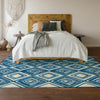 Piper Looms Mayfield Diamonds AMF862 Navy Machine Washable Area Rug Lifestyle Image Feature
