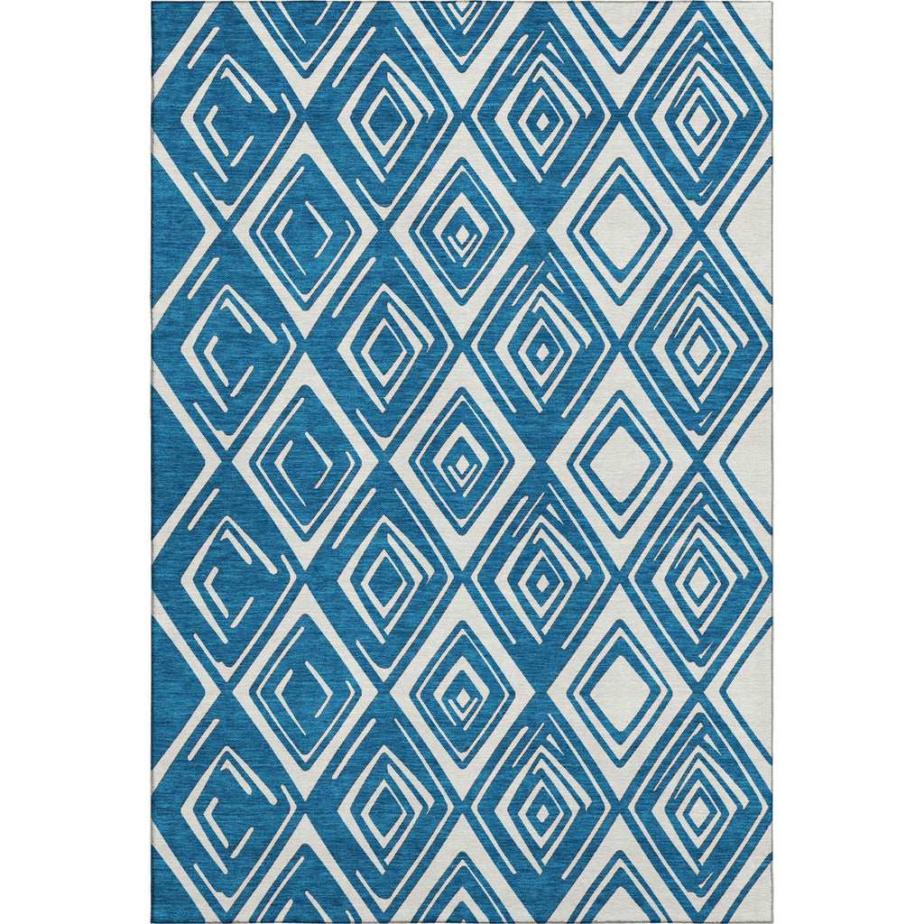 Piper Looms Mayfield Diamonds AMF862 Navy Machine Washable Area Rug main image