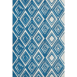 Piper Looms Mayfield Diamonds AMF862 Navy Machine Washable Area Rug main image