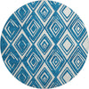 Piper Looms Mayfield Diamonds AMF862 Navy Machine Washable Area Rug Round Main Image