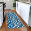 Piper Looms Mayfield Diamonds AMF862 Navy Machine Washable Area Rug Runner Lifestyle Image Feature
