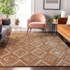 Piper Looms Mayfield Diamonds AMF862 Paprika Machine Washable Area Rug Lifestyle Image Feature