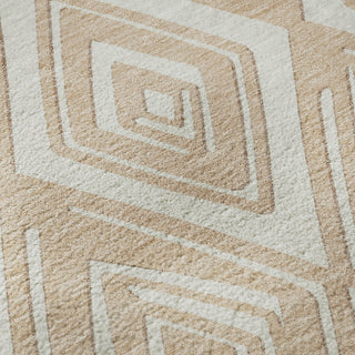 Piper Looms Mayfield Diamonds AMF862 Peach Machine Washable Area Rug Swatch Image
