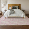 Piper Looms Mayfield Diamonds AMF862 Pink Machine Washable Area Rug Lifestyle Image Feature