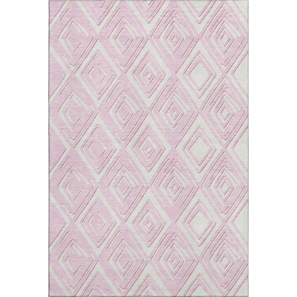 Piper Looms Mayfield Diamonds AMF862 Pink Machine Washable Area Rug main image