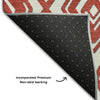 Piper Looms Mayfield Diamonds AMF862 Red Machine Washable Area Rug Backing Image