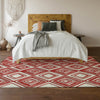 Piper Looms Mayfield Diamonds AMF862 Red Machine Washable Area Rug Lifestyle Image Feature