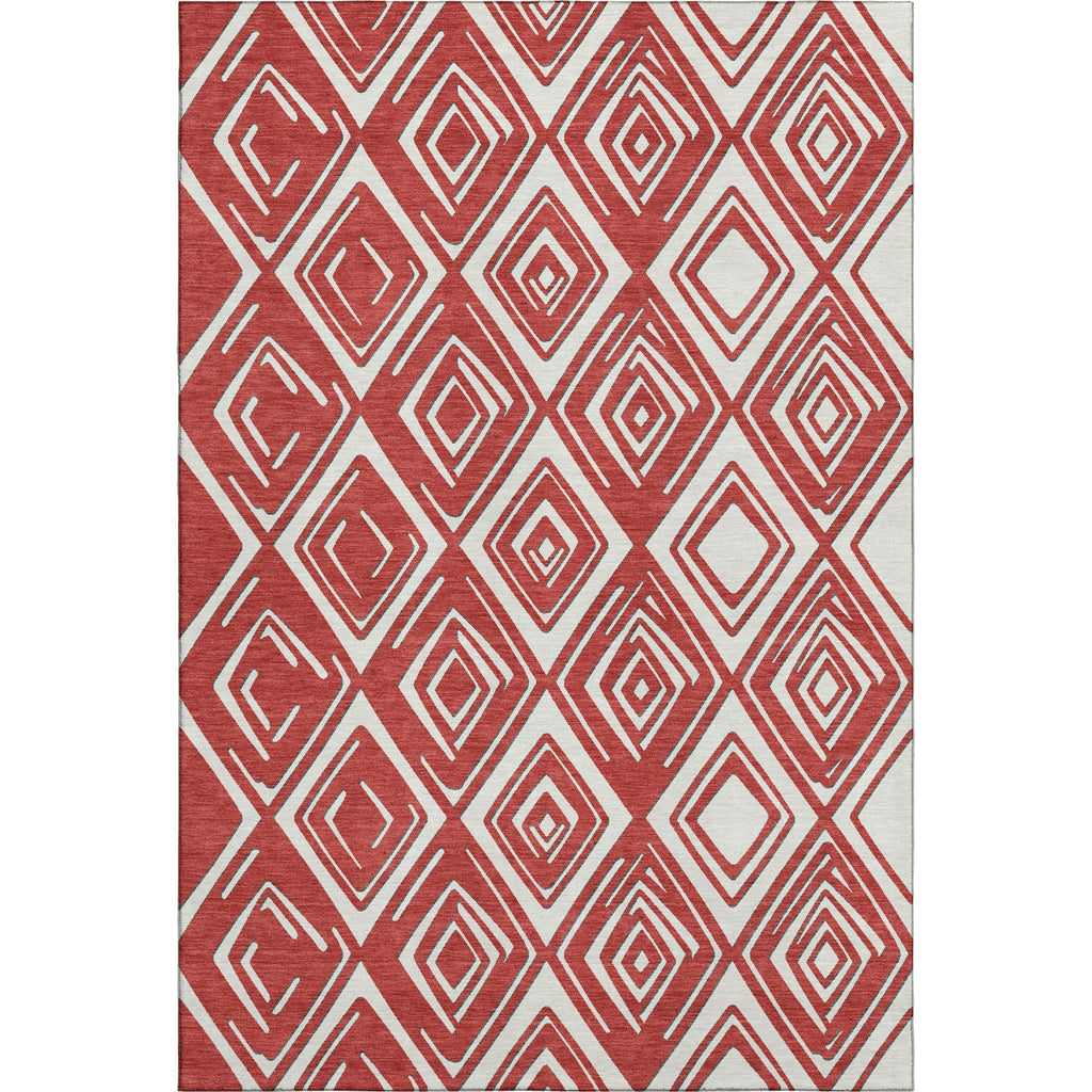Piper Looms Mayfield Diamonds AMF862 Red Machine Washable Area Rug main image