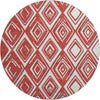 Piper Looms Mayfield Diamonds AMF862 Red Machine Washable Area Rug Round Main Image