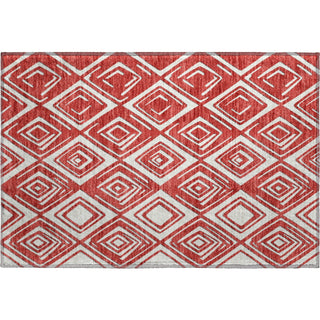 Piper Looms Mayfield Diamonds AMF862 Red Machine Washable Area Rug Scatter Main Image