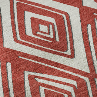 Piper Looms Mayfield Diamonds AMF862 Red Machine Washable Area Rug Swatch Image