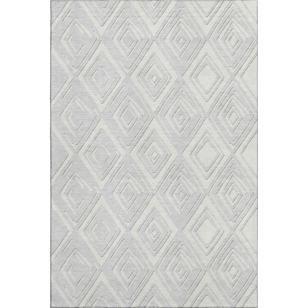 Piper Looms Mayfield Diamonds AMF862 Silver Machine Washable Area Rug main image