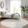 Piper Looms Mayfield Diamonds AMF862 Silver Machine Washable Area Rug Round Lifestyle Image Feature
