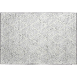Piper Looms Mayfield Diamonds AMF862 Silver Machine Washable Area Rug Scatter Main Image