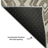 Piper Looms Mayfield Diamonds AMF862 Taupe Machine Washable Area Rug Backing Image