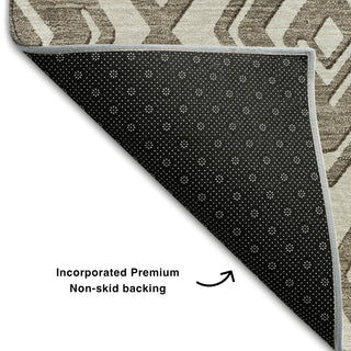 Piper Looms Mayfield Diamonds AMF862 Taupe Machine Washable Area Rug Backing Image