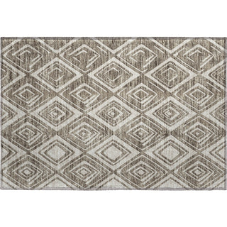 Piper Looms Mayfield Diamonds AMF862 Taupe Machine Washable Area Rug Scatter Main Image