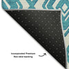 Piper Looms Mayfield Diamonds AMF862 Teal Machine Washable Area Rug Backing Image