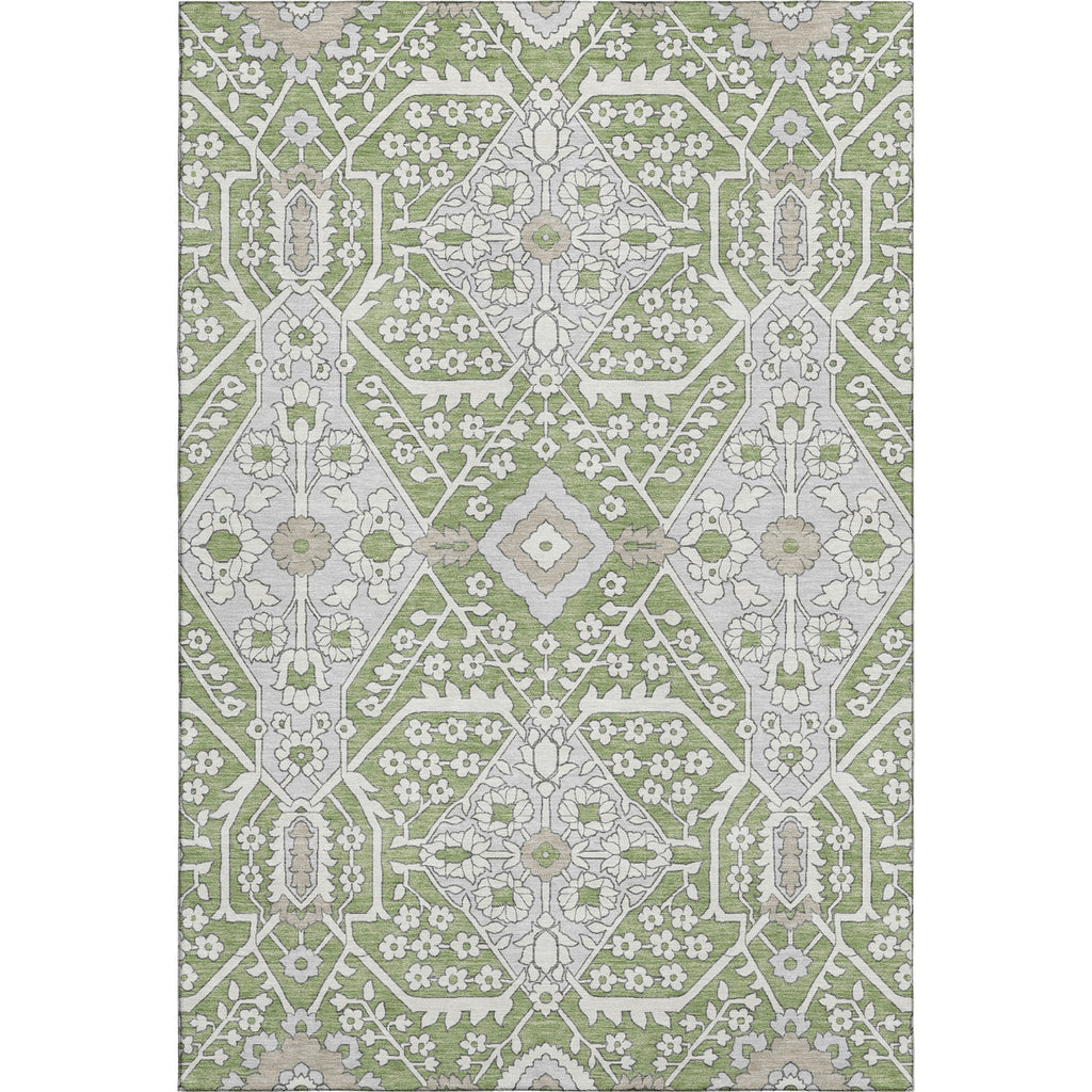 Piper Looms Mayfield Diamonds AMF863 Aloe Machine Washable Area Rug main image