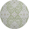 Piper Looms Mayfield Diamonds AMF863 Aloe Machine Washable Area Rug Round Main Image