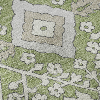 Piper Looms Mayfield Diamonds AMF863 Aloe Machine Washable Area Rug Swatch Image