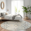 Piper Looms Mayfield Diamonds AMF863 Beige Machine Washable Area Rug Round Lifestyle Image Feature