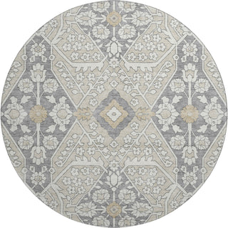 Piper Looms Mayfield Diamonds AMF863 Beige Machine Washable Area Rug Round Main Image